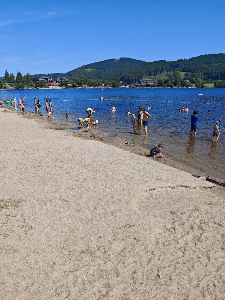 Du kannst ausgezeichnet im Titisee baden - im Strandbad und an einigen wilden Badestellen 